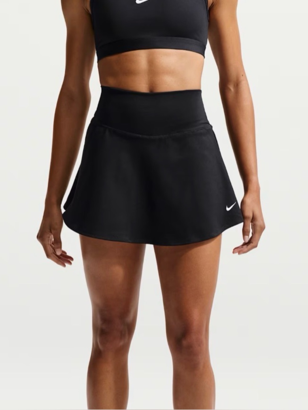 Nike Black Athletic Skort with White Swoosh